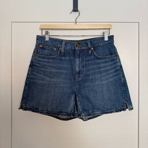 Madewell Relaxed Mid Length Denim Shorts 4.5'' Women Sz 26 Blue High Rise Cotton